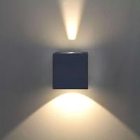 Lampenwelt Led-buitenwandlamp Jarno, grafiet