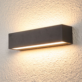 Lampenwelt Tilde - langw.LED wandlamp voor buiten met IP65