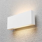 Lampenwelt Safira - LED-buitenwandlamp in het wit