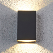 Lampenwelt Aluminium led-buitenwandlamp Jale