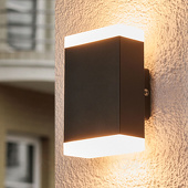 Lampenwelt Tijdloze LED buitenwandlamp Aya voor buiten - IP44