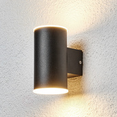 Lampenwelt Effectvolle LED-buitenwandlamp Morena