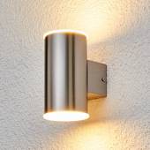 Lindby LED-Außenwandleuchte Morena aus Edelstahl 2fl.