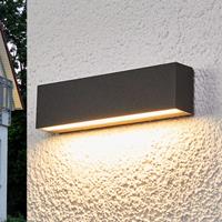 Lucande LED-Außenwandlampe Elvira, graphitgrau