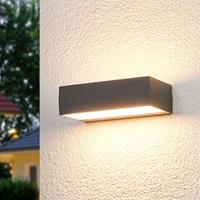 Lucande Lissi - LED-Außenwandlampe in eckiger Form
