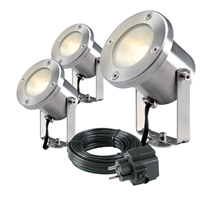 Garden Lights LED-spotlight Catalpa RVS 3 stuks 4121603