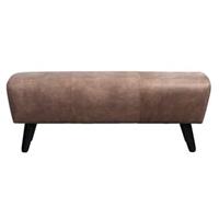 Leen Bakker Hocker Felix - taupe - leder Tennessee - 45x123x40 cm