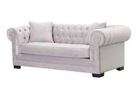 Bank Chesterfield Classic Velvet Light Grey 3-zits