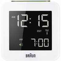 Braun Clocks Bedside Digital Clock Unisexuhr in Weiß BNC009WH-RC