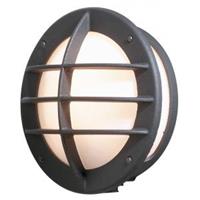 konstsmide BuitenlampOden Opal' Wandlamp, met stopcontact, E27 max. 60W / 230V, kleur Zwart