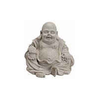 Happy boeddha beeld grijs 32 cm