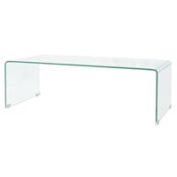 VidaXL Salontafel transparant 100x48x33 cm gehard glas