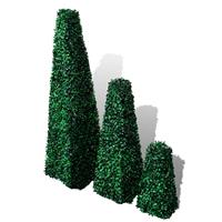 vidaXL Buchsbaum-Set 3 tlg. Künstlich Formschnitt Pyramide Grün