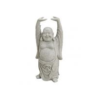 Bellatio Boeddha beeld grijs 16 cm van polystone