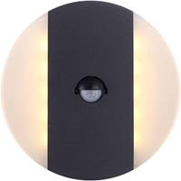 LED Wandleuchte mit Bewegungsmelder, D 17 cm MOONLIGHT - GLOBO