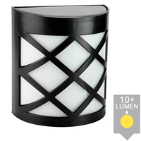 Solar wandlamp China zwart 6 leds warm wit buitenlamp op zonne energie