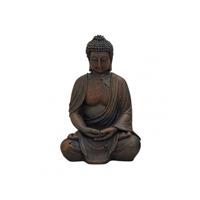 Boeddha beeld bruin 30 cm van polystone Bruin