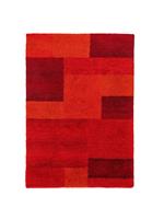 Astra Teppich Livorno Karo • 100% Polyester • pflegeleicht • 4 Groessen - Rot / 90 x 160 cm