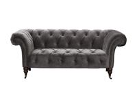 Bank Chesterfield Glamour Velvet Dark Grey 2-zits