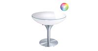 Moree - Ronde Eettafel Lounge - Hoogte 75 Cm LED Accu Outdoor - Wit