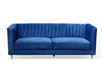 Beliani - 3-Sitzer Sofa Samtstoff kobaltblau modern Arvika - Blau