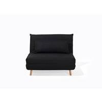 beliani Praktisches Sofa Schlaffunktion Polsterbezug schwarz Setten - Schwarz