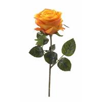 Kunstbloem Roos Simone geel/oranje 45 cm Oranje