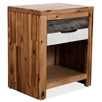 vidaXL Nachttisch Massivholz Akazie 40 × 30 × 48 cm Braun