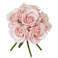 Bellatio Luxe boeket roze rozen 20 cm Roze