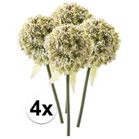 Bellatio 4x Witte sierui kunstbloemen 70 cm Wit
