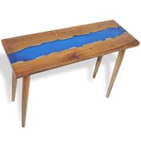 Wandtafel 100x35x75 cm teakhout en hars