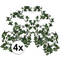 Bellatio 4x Klimop slinger Hedera Helix 180 cm Groen