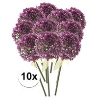 Bellatio 10x Roze/paarse sierui kunstbloemen 70 cm Paars