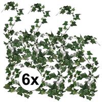 Bellatio 6x Klimop slinger Hedera Helix 180 cm Groen