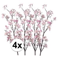 Bellatio 4x Appelbloesem roze kunstbloemen 104 cm Roze