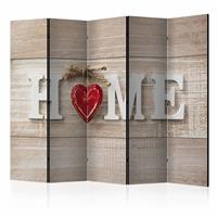Vouwscherm - Home en een rood hart 225x172cm