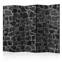 Vouwscherm - Zwarte stenen 225x172cm