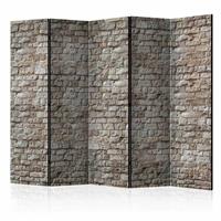 Vouwscherm - Reality, stenen muur 225x172cm