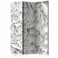 Vouwscherm - Bloemen in het wit 135x172cm