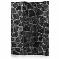 Vouwscherm - Zwarte stenen 135x172cm