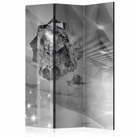 Vouwscherm - Abstract grijs 135x172cm