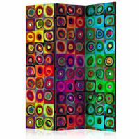 Vouwscherm - Kleurrijk abstract 135x172cm