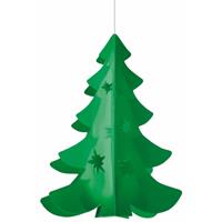 Hangdecoratie kerstboom groen 35 cm