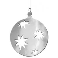 Kerstbal hangdecoratie zilver 30 cm
