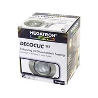 Megatron LED-Einbauspot Decoclic Set GU10 4,5 W, eisen