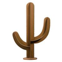 Leen Bakker Beeld Cactus - bruin - 51x32x12,7 cm