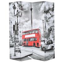 Kamerverdeler inklapbaar Londen bus 160x180 cm zwart en wit
