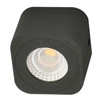 home24 Fabas Luce LED-Spot Palmi Aluminium Anthrazit 7x5x7 cm (BxHxT) 1-flammig inkl. Leuchtmittel