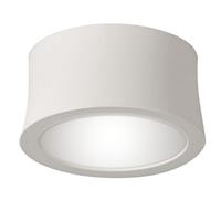 Fabas Luce Weißes LED-Downlight Ponza konkave Form