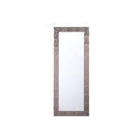 beliani Moderner Spiegel Wabenmuster braun Wandspiegel 130 x 50 cm Marans - Braun